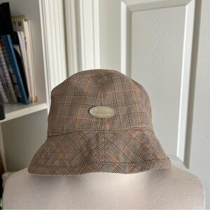Kangol Brown and Plaid Bucket Hat